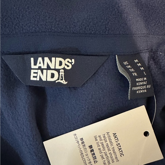 Lands' End Fleece Blue Jacket NWT Medium Women’s - Picture 4 of 4